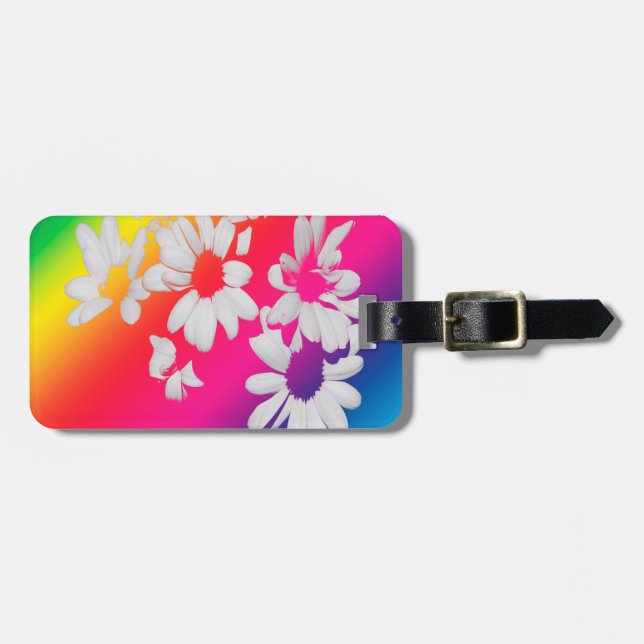 Regenbogenfarben Gepäckanhänger (Vorderseite horizontal)