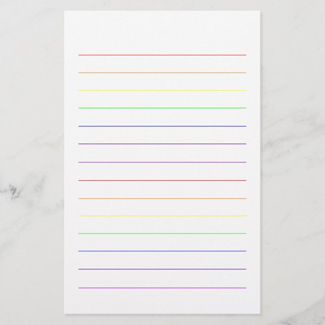 Regenbogenfarben Hübsche Niedliche Schlichte Farbg Briefpapier (Vorderseite)