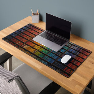 Regenbogenfarben in der virtuellen Bibliothek Schreibtischunterlage