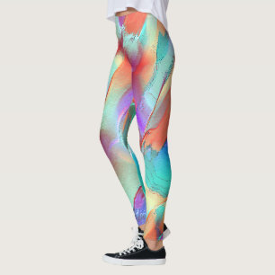 Regenbogenfarben in virtuellem Perlengestein Leggings