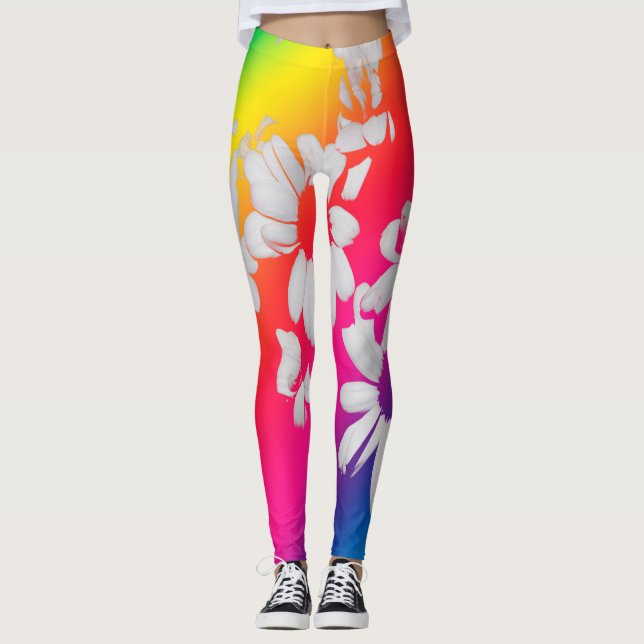 Regenbogenfarben Leggings (Vorderseite)