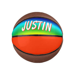 Regenbogenfarben Personalisierter STOLZ Mini Basketball