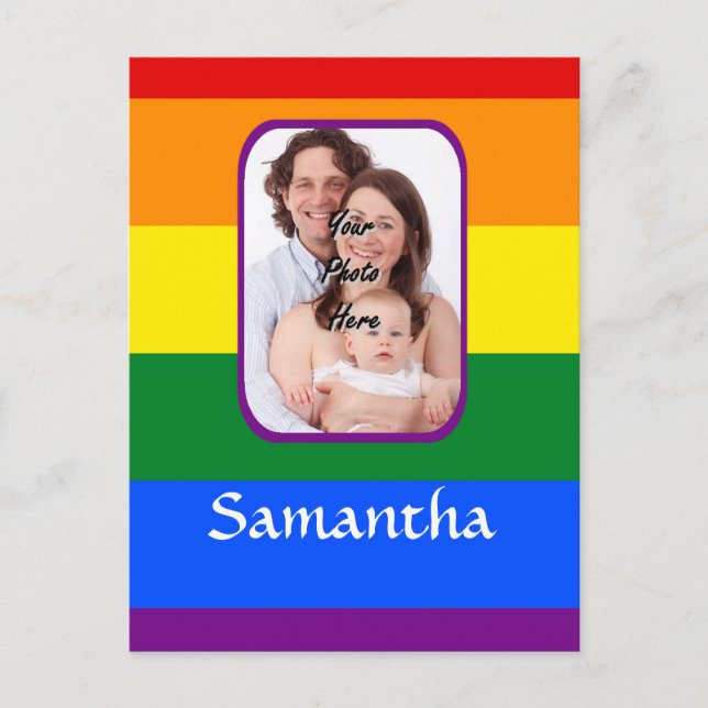 Regenbogenfarben Postkarte (Vorderseite)