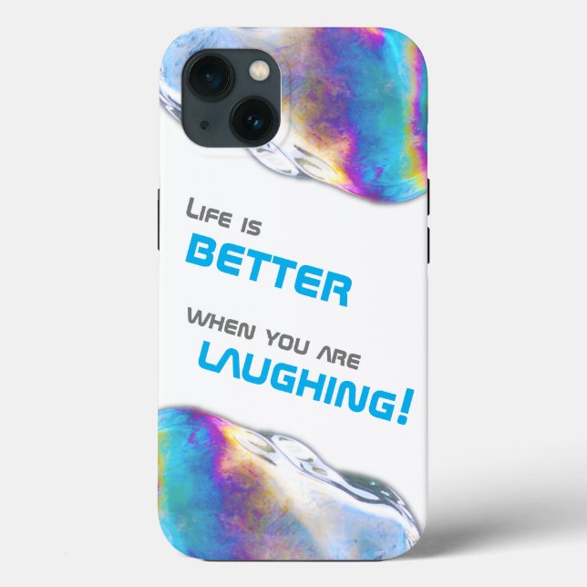 Regenbogenfarben schimmern Bläschen motivierend Zi Case-Mate iPhone Hülle (Rückseite)