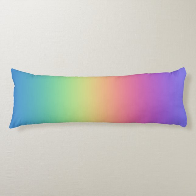 Regenbogenfarben-Verlauf Seitenschläferkissen (Vorderseite)