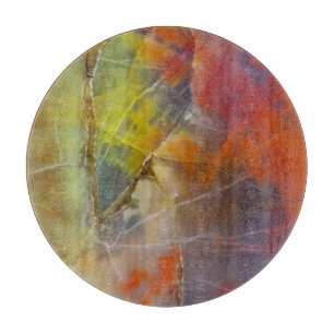 Regenbogenfarben versteinertes Holz Schneidebrett