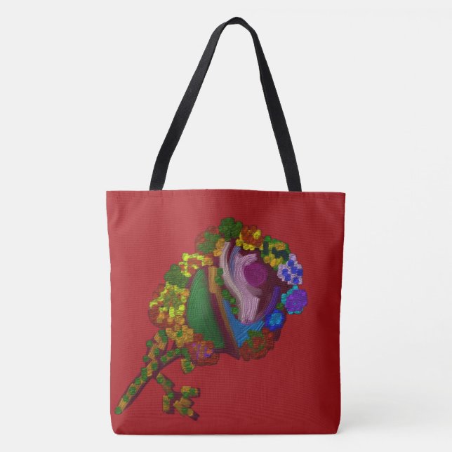 Regenbogenfarbene Blumen (Vorderseite)