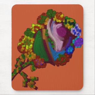 Regenbogenfarbene Blumen Mousepad