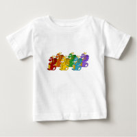 Regenbogenfarbene Drachen Cartoon