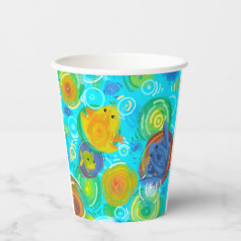 Regenbogenfarbene Frösche Tasse Pappbecher