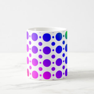 Regenbogenfarbene Kreismuster Kaffeetasse