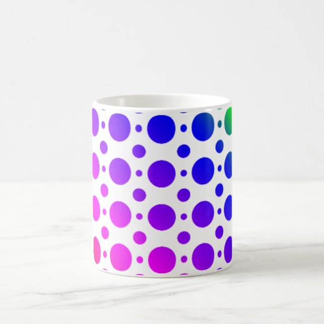 Regenbogenfarbene Kreismuster Kaffeetasse (Mittel)