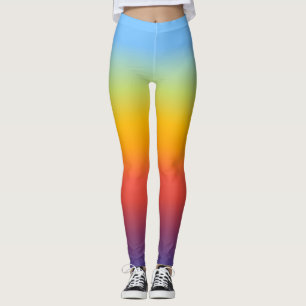 Regenbogenfarbene Ombre-Sportbekleidung Leggings