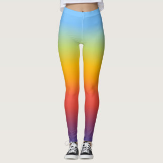 Regenbogenfarbene Ombre-Sportbekleidung Leggings