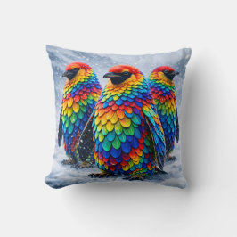 Regenbogenfarbene Pinguine/Kissen Kissen