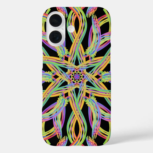 Regenbogenfarbene Schnur Seil Muster Kunst Case-Mate iPhone Hülle (Rückseite)