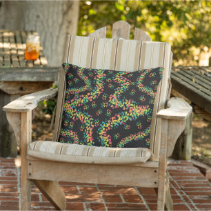 Regenbogenfarbene Seurat-Style-Pointillismus-Muste Kissen