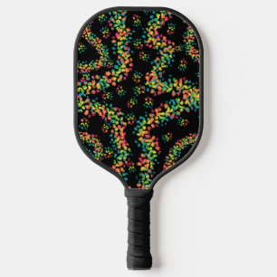 Regenbogenfarbene Seurat-Style-Pointillismus-Muste Pickleball Schläger