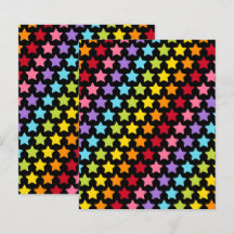 Regenbogenfarbene Sterne Scrapbook-Papiere