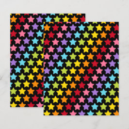 Regenbogenfarbene Sterne Scrapbook-Papiere