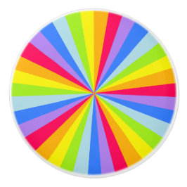 Regenbogenfarbene Streifen gezeichnet / Türknauf Keramikknauf