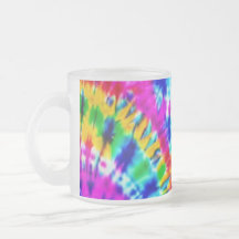 Regenbogenfarbene Tiedye-Kaffeetasse