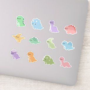 Regenbogenfarbener Dinosaurier Aufkleber