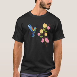 Regenbogenfarbener Kolibri Vogel T-Shirt