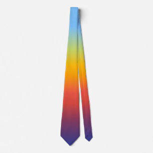 Regenbogenfarbener Schlips Multicolor Ombre Vibran Krawatte