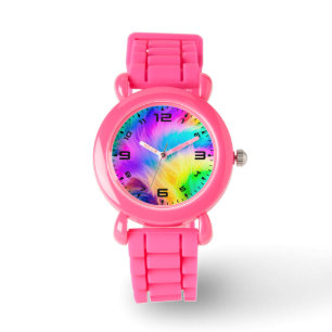 Regenbogenfarbenes Felldesign-75293 Armbanduhr