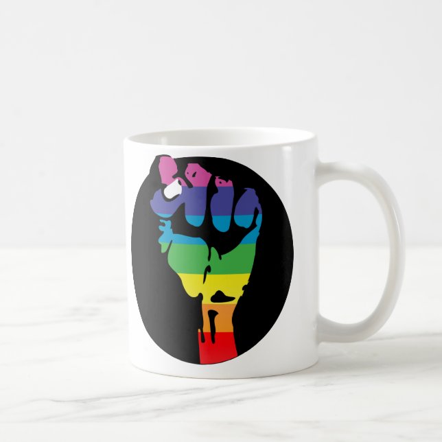 Regenbogenfäuste der Wut Tasse (Rechts)