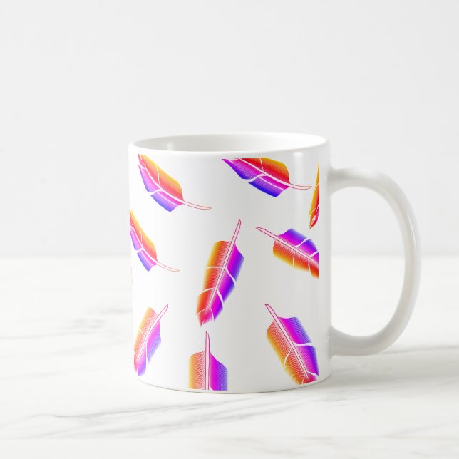 Regenbogenfedermuster Kaffeetasse (Rechts)