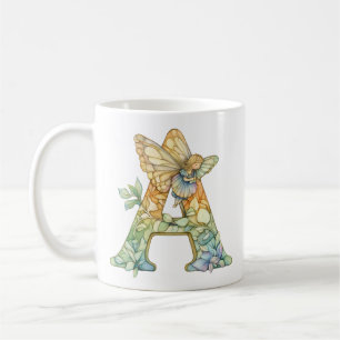 Regenbogenfee Initial 'A'  Kaffeetasse