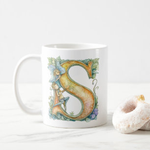 Regenbogenfee Initial 'S' Kaffeetasse
