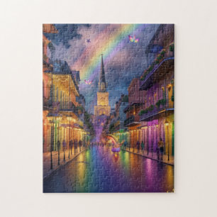 Regenbogenfeen im französischen Viertel New Orlean Puzzle
