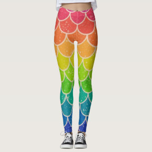 Regenbogenfisch/Drache/Dino-Scales Leggings-Stolz Leggings