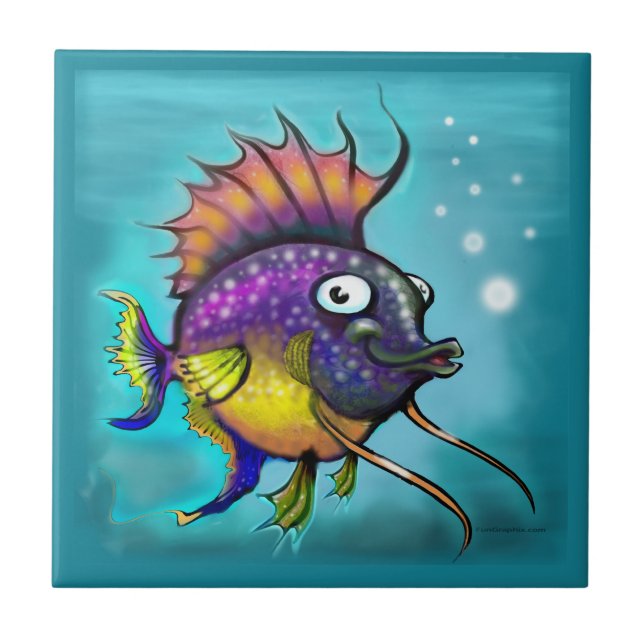 Regenbogenfisch Fliese (Vorderseite)