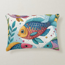 Regenbogenfische unter Wasser Dekokissen