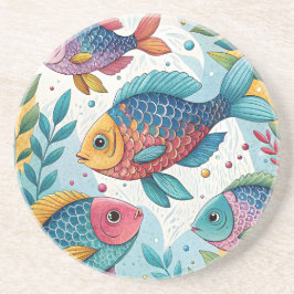 Regenbogenfische unter Wasser Getränkeuntersetzer