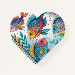 Regenbogenfische unter Wasser Notizbuch