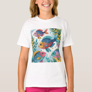 Regenbogenfische unter Wasser T-Shirt