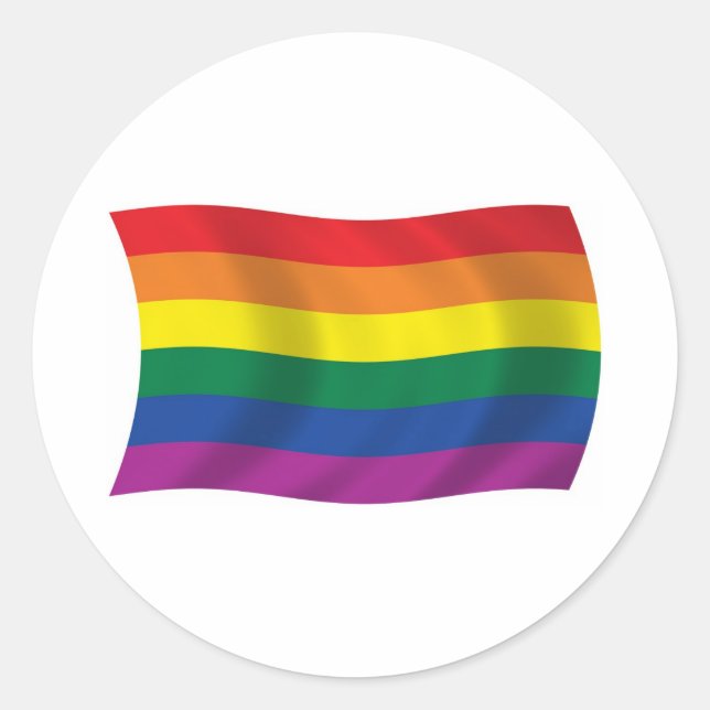 Regenbogenflagge Aufkleber (Vorderseite)