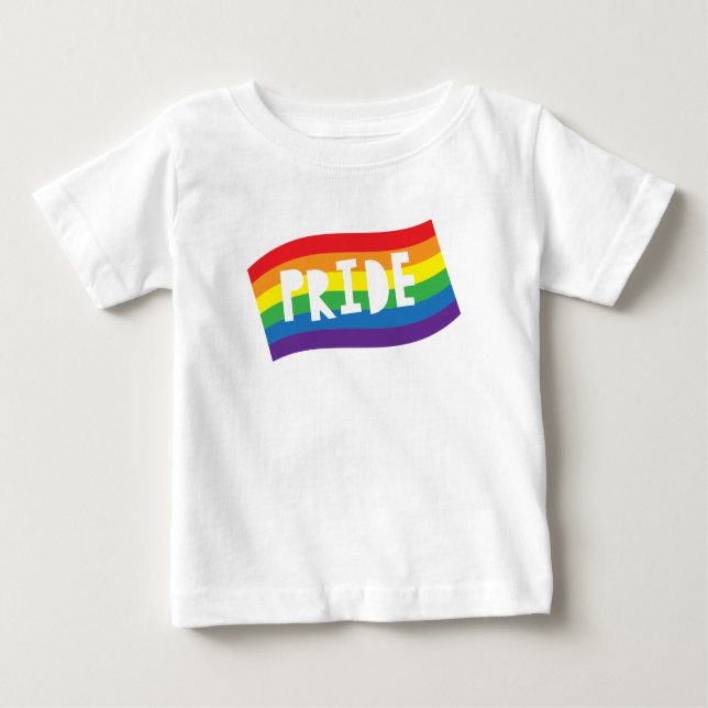 Regenbogenflagge Baby T-shirt (Vorderseite)