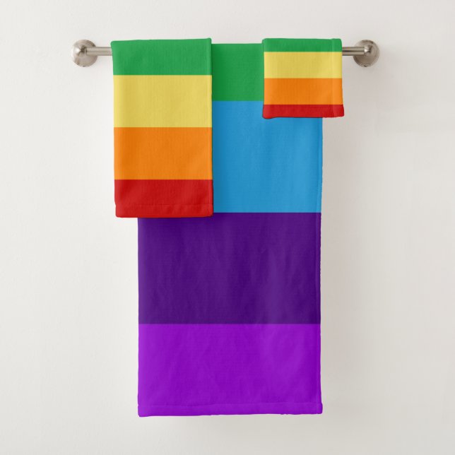 Regenbogenflagge Badhandtuch Set (Insitu)