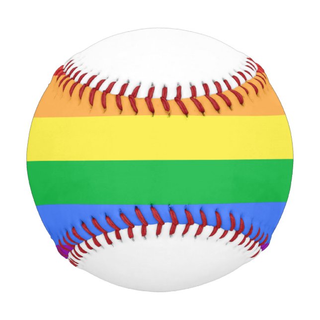 Regenbogenflagge Baseball (Vorderseite)
