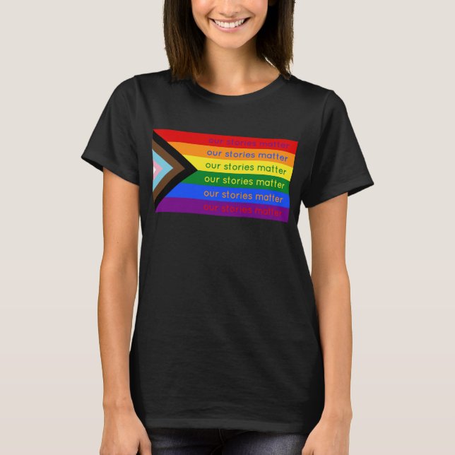 Regenbogenflagge der Gay Pride-Intersection T-Shirt (Vorderseite)