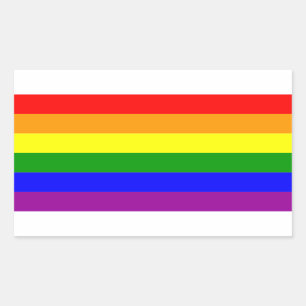 Regenbogenflagge der Gay Pride Rechteckiger Aufkleber
