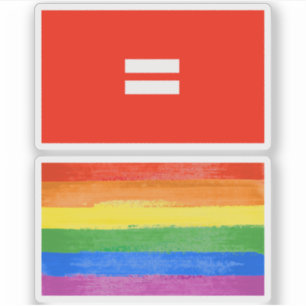 Regenbogenflagge der Gleichheit Aufkleber