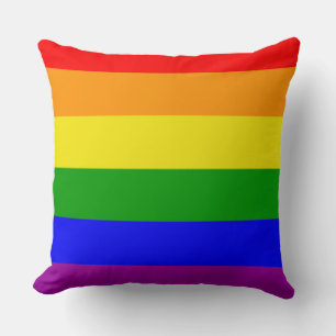 Regenbogenflagge der Schwulen Pride Farben Kissen
