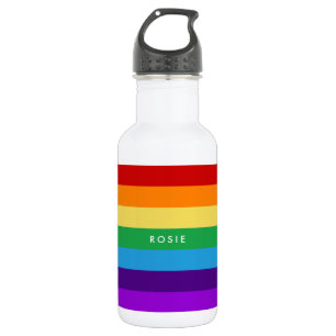 Regenbogenflagge Edelstahlflasche
